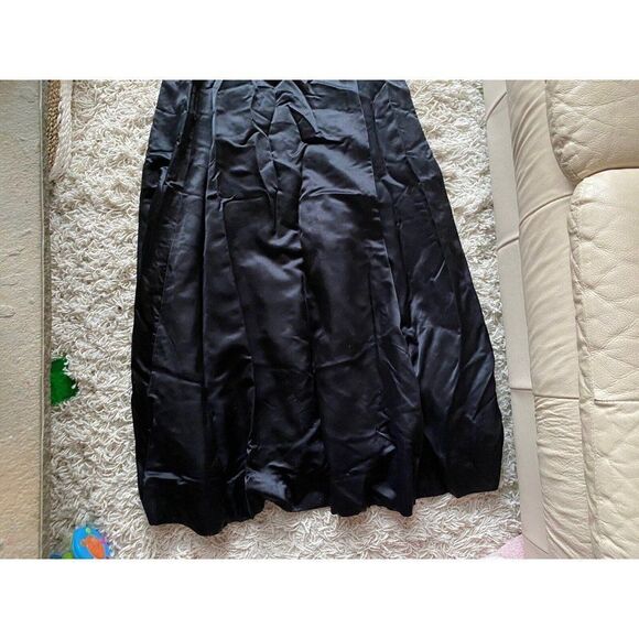 Vintage Dress Long Black Silk Full Length Sleeveless Small / Medium - Picture 7 of 10
